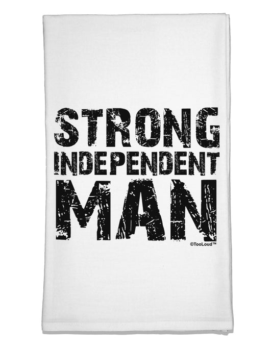 Strong Independent Man Flour Sack Dish Towels-Flour Sack Dish Towel-TooLoud-White-Davson Sales