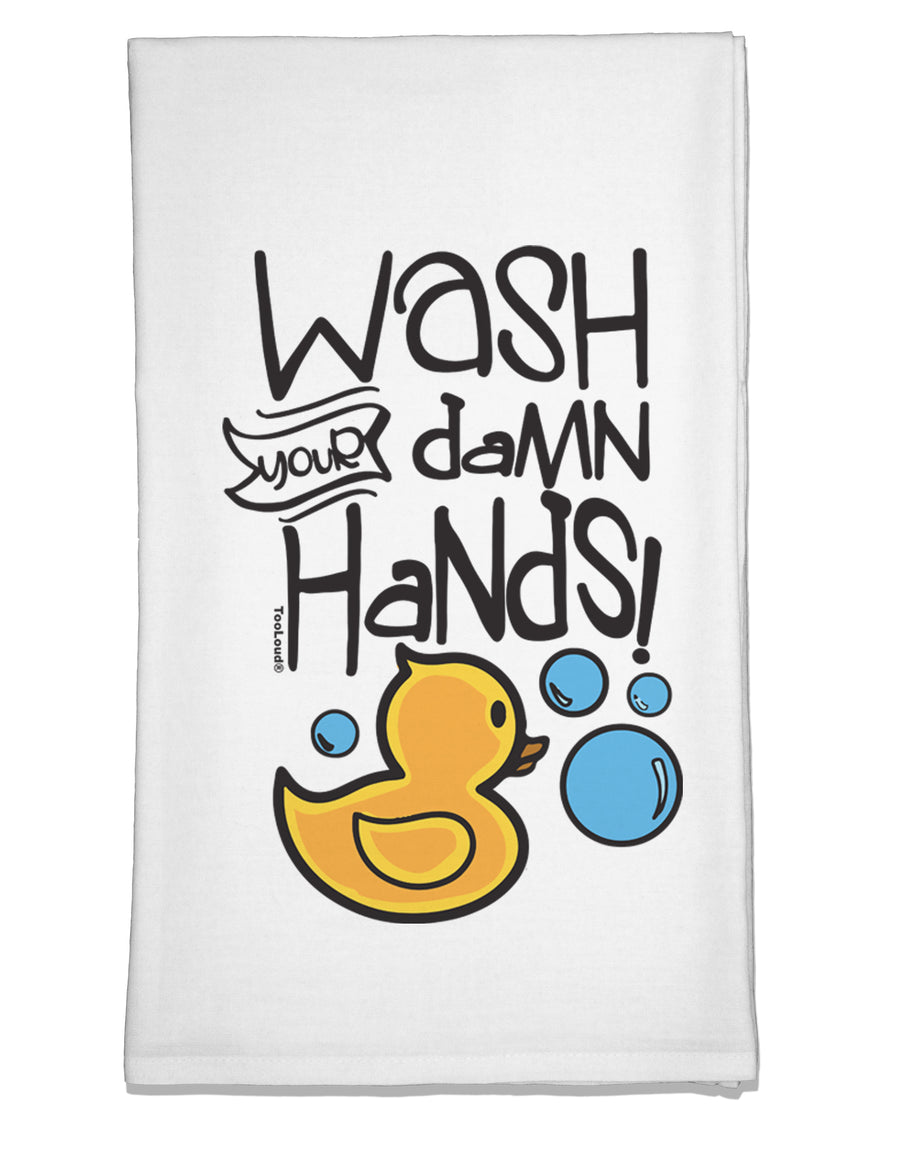 Wash your Damn Hands Flour Sack Dish Towel-Flour Sack Dish Towel-TooLoud-Davson Sales