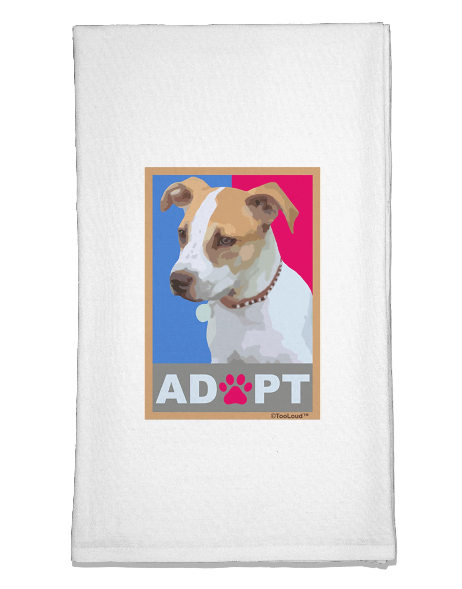 Adopt Cute Puppy Cat Adoption Flour Sack Dish Towel-Flour Sack Dish Towel-TooLoud-White-Davson Sales