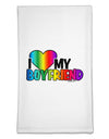 I Heart My Boyfriend - Rainbow Flour Sack Dish Towels-Flour Sack Dish Towel-TooLoud-White-Davson Sales