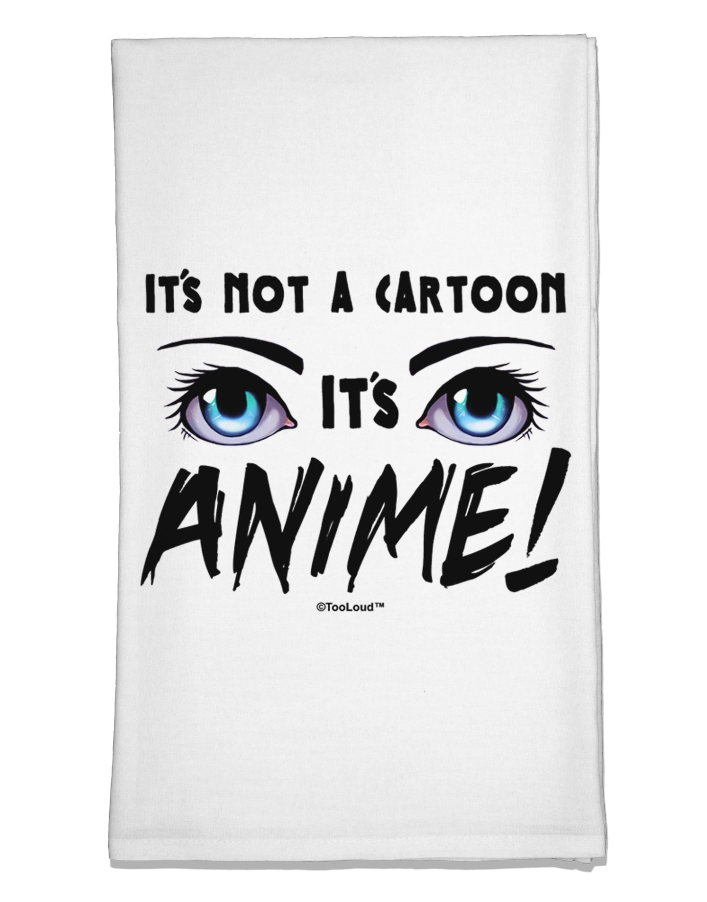 Not A Cartoon Eyes Blue Flour Sack Dish Towel by TooLoud-Flour Sack Dish Towel-TooLoud-White-Davson Sales