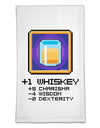 Pixel Whiskey Item Flour Sack Dish Towel-Flour Sack Dish Towel-TooLoud-White-Davson Sales