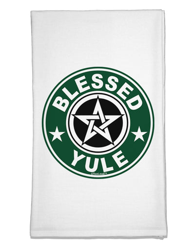 Blessed Yule Emblem Flour Sack Dish Towels by TooLoud-TooLoud-White-Davson Sales