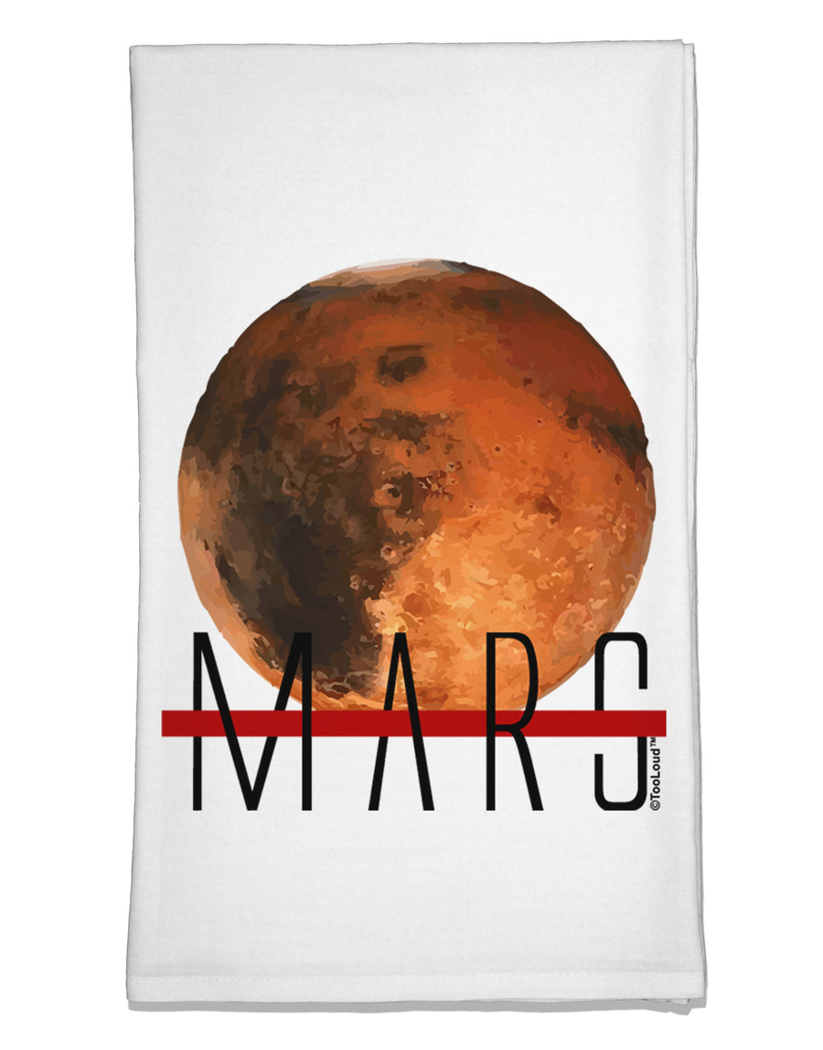 Planet Mars Text Flour Sack Dish Towels-Flour Sack Dish Towel-TooLoud-White-Davson Sales