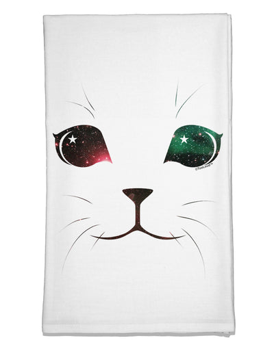 Adorable Space Cat Flour Sack Dish Towels by TooLoud-Flour Sack Dish Towel-TooLoud-White-Davson Sales