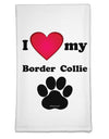 I Heart My Border Collie Flour Sack Dish Towel by TooLoud-Flour Sack Dish Towel-TooLoud-White-Davson Sales