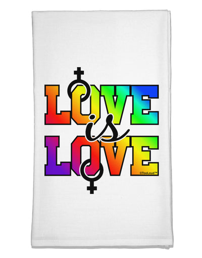 Love Is Love Lesbian Pride Flour Sack Dish Towels-Flour Sack Dish Towel-TooLoud-White-Davson Sales