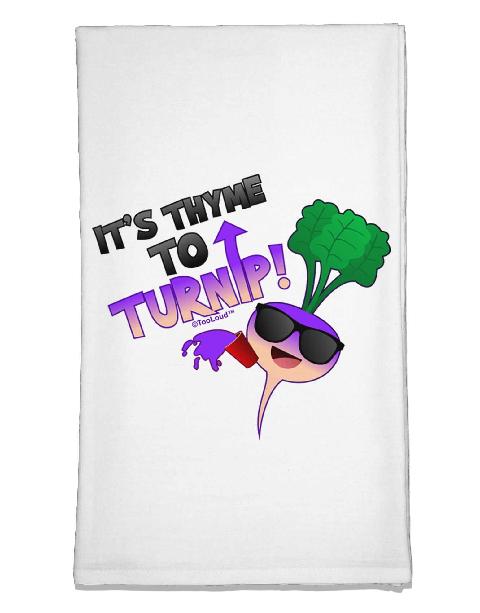 It's Thyme To Turnip Flour Sack Dish Towels-Flour Sack Dish Towel-TooLoud-White-Davson Sales