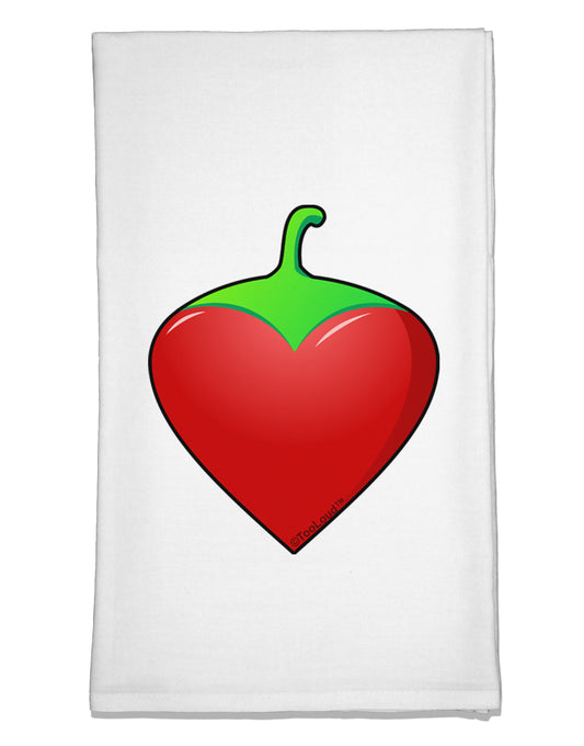 Chili Pepper Heart Flour Sack Dish Towels-Flour Sack Dish Towel-TooLoud-White-Davson Sales