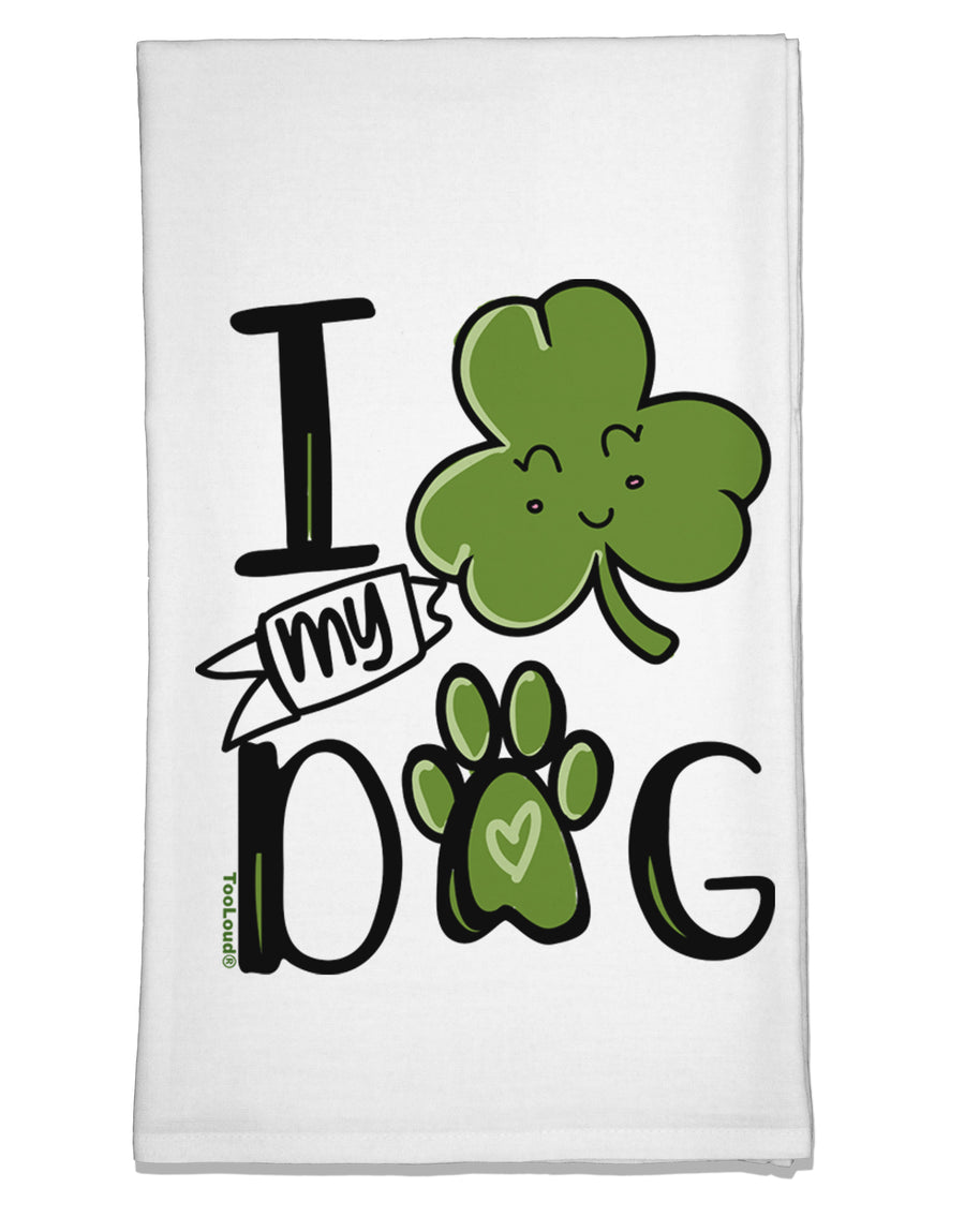 I Shamrock my Dog Flour Sack Dish Towel-Flour Sack Dish Towel-TooLoud-Davson Sales