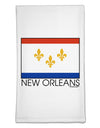 New Orleans Louisiana Flag Text Flour Sack Dish Towel-Flour Sack Dish Towel-TooLoud-White-Davson Sales