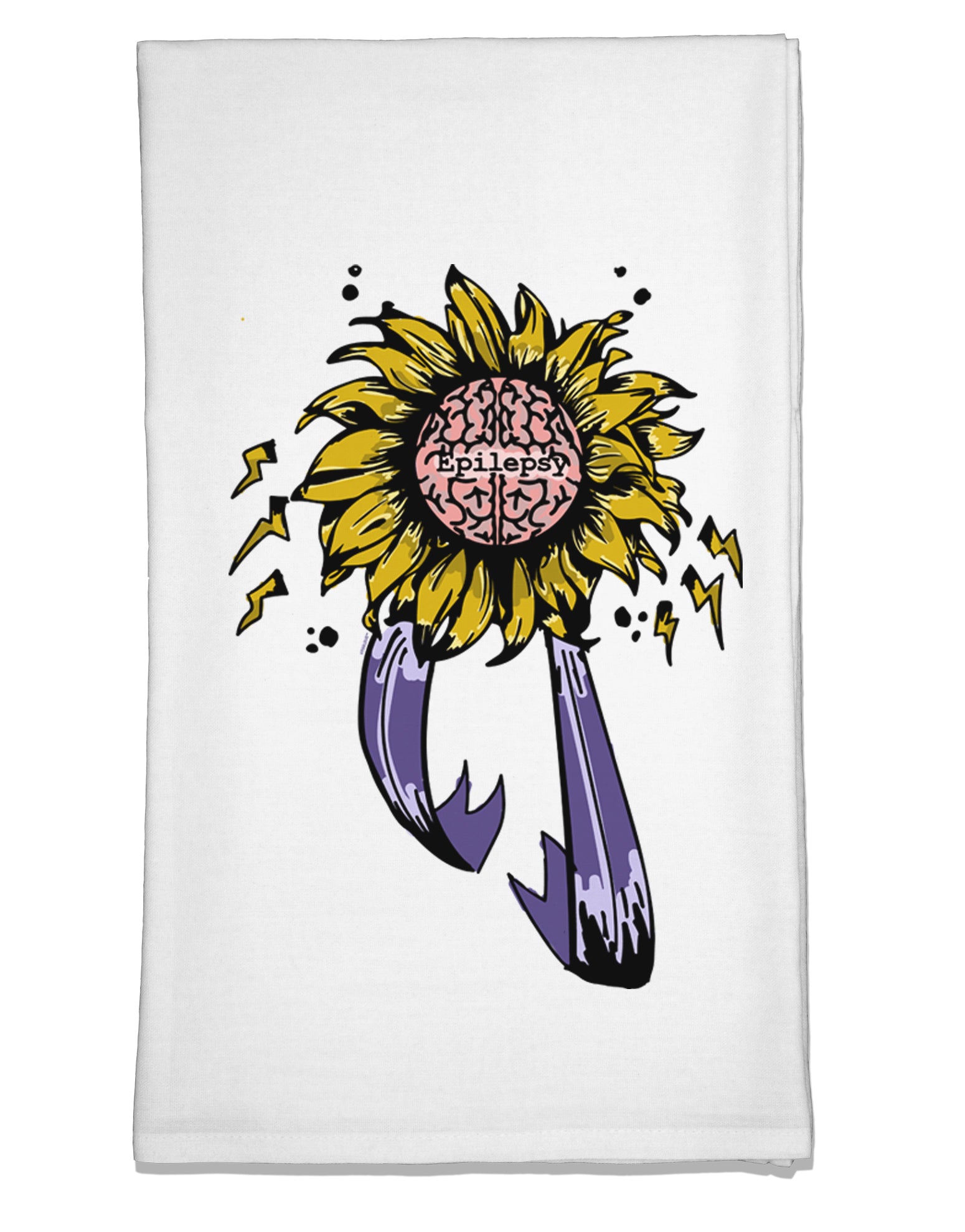 Epilepsy Awareness Flour Sack Dish Towel-Flour Sack Dish Towel-TooLoud-Davson Sales