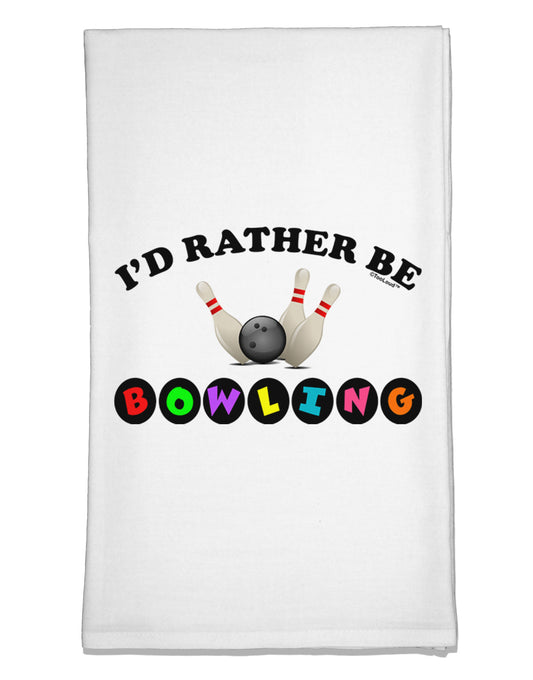I'd Rather Be Bowling Flour Sack Dish Towel-Flour Sack Dish Towel-TooLoud-White-Davson Sales