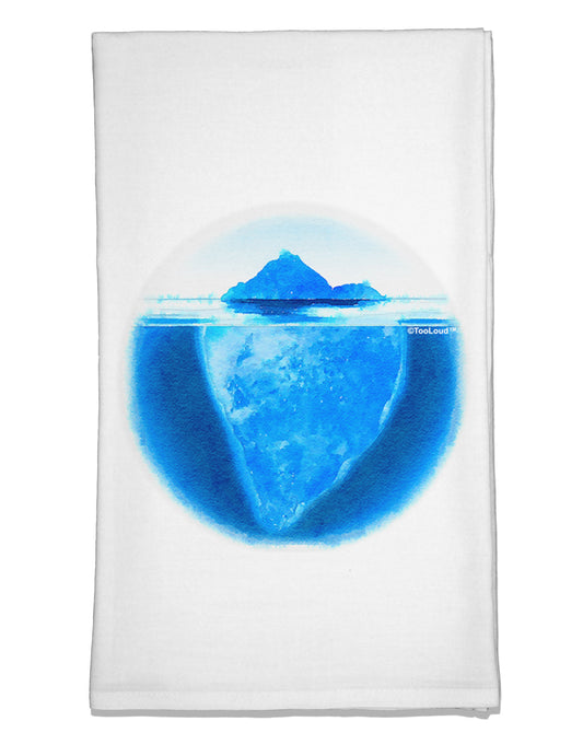 Iceberg Watercolor Flour Sack Dish Towels-Flour Sack Dish Towel-TooLoud-White-Davson Sales
