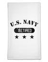 Retired Navy Flour Sack Dish Towel by TooLoud-Flour Sack Dish Towel-TooLoud-White-Davson Sales