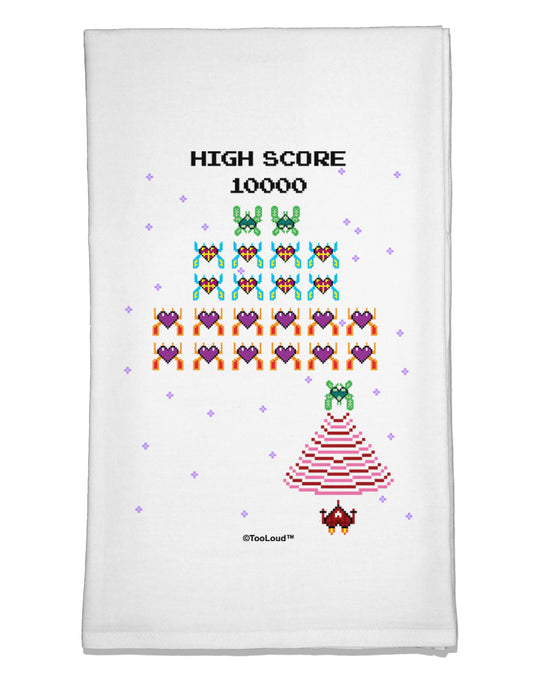 Retro Heart Fighter Flour Sack Dish Towels-Flour Sack Dish Towel-TooLoud-White-Davson Sales