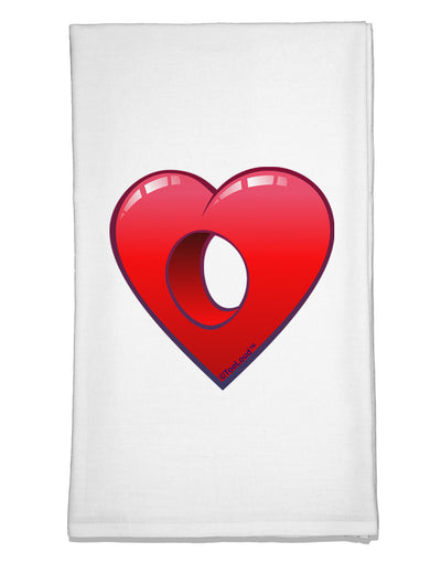 Hole Heartedly Broken Heart Flour Sack Dish Towels by TooLoud-TooLoud-White-Davson Sales