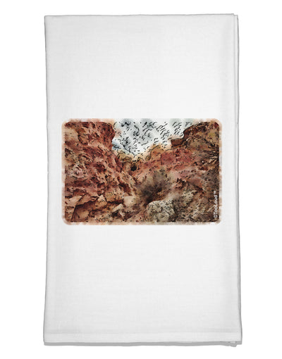 Colorado Painted Rocks Watercolor Flour Sack Dish Towels-Flour Sack Dish Towel-TooLoud-White-Davson Sales