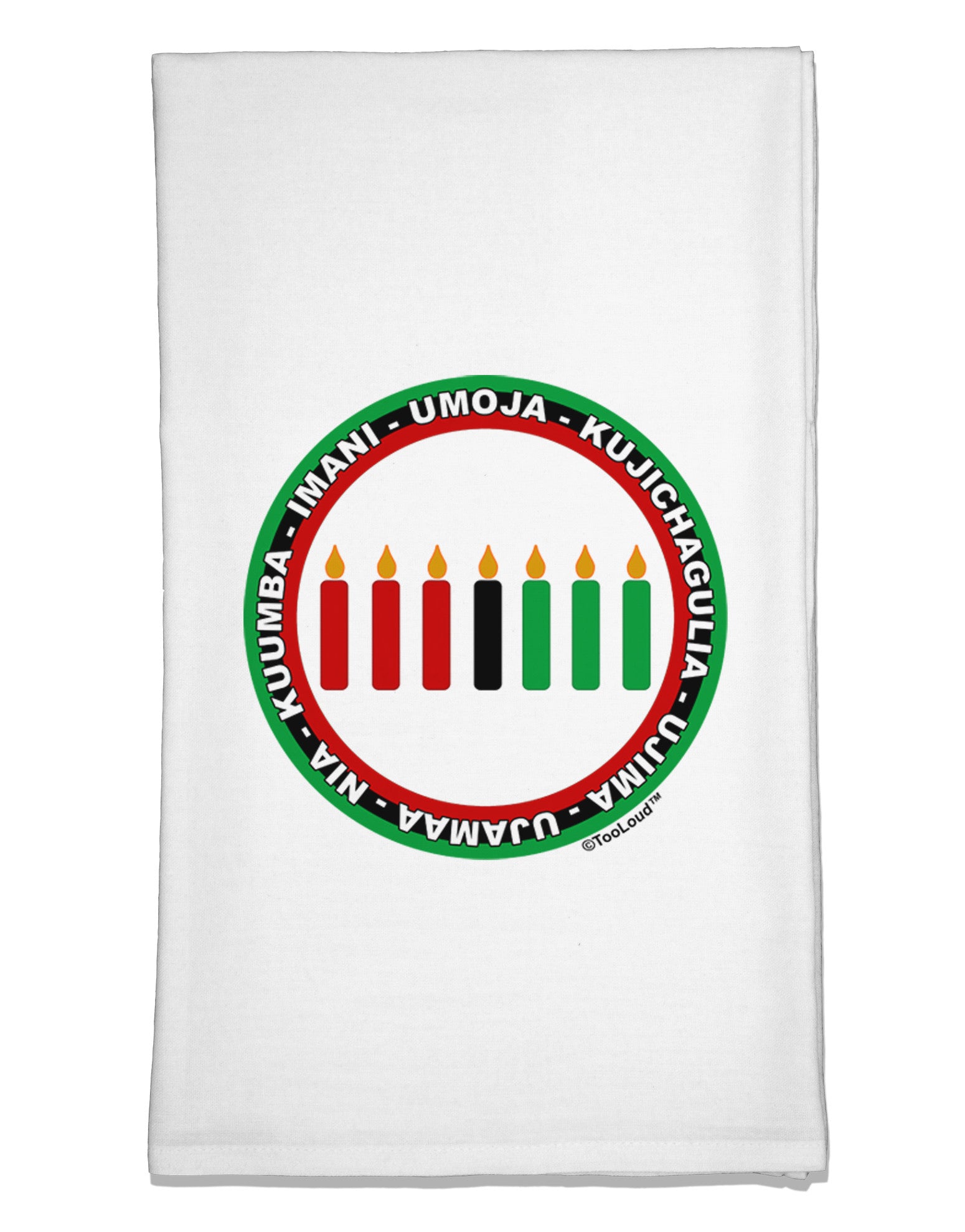 7 Principles Circle Flour Sack Dish Towels-Flour Sack Dish Towel-TooLoud-White-Davson Sales