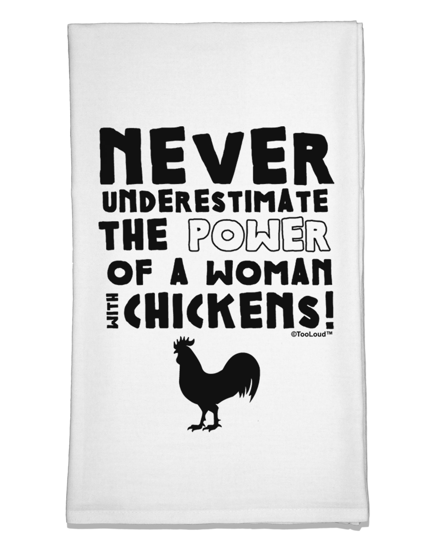 A Woman With Chickens Flour Sack Dish Towel by TooLoud-Flour Sack Dish Towel-TooLoud-White-Davson Sales