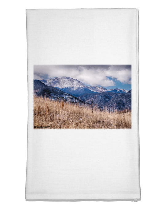 Pikes Peak CO Mountains Flour Sack Dish Towel by TooLoud-Flour Sack Dish Towel-TooLoud-White-Davson Sales