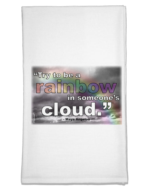 Rainbow in Cloud M Angelou Flour Sack Dish Towel by TooLoud-Flour Sack Dish Towel-TooLoud-White-Davson Sales