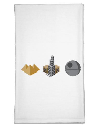 History of Architecture Funny Sci-fi Flour Sack Dish Towel by TooLoud-Flour Sack Dish Towel-TooLoud-White-Davson Sales