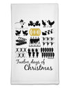 12 Days of Christmas Text Color Flour Sack Dish Towels-Flour Sack Dish Towel-TooLoud-White-Davson Sales