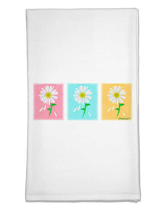 Pretty Daisies Watercolor Flour Sack Dish Towel-Flour Sack Dish Towel-TooLoud-Davson Sales