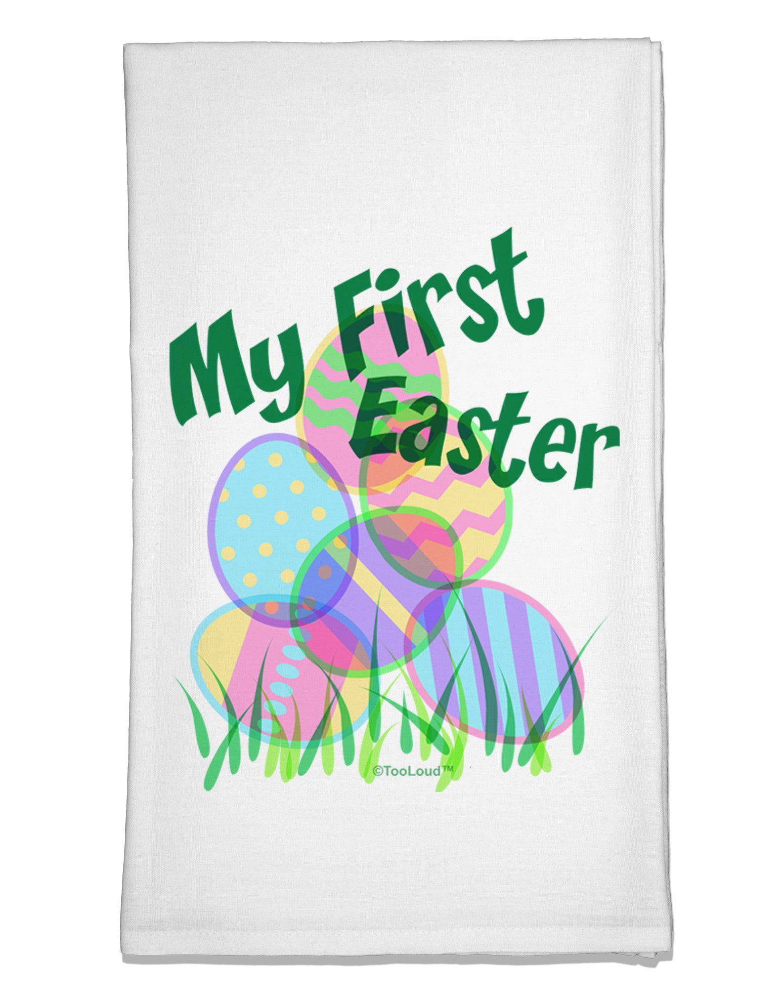 My First Easter Gel Look Print Flour Sack Dish Towel-Flour Sack Dish Towel-TooLoud-White-Davson Sales
