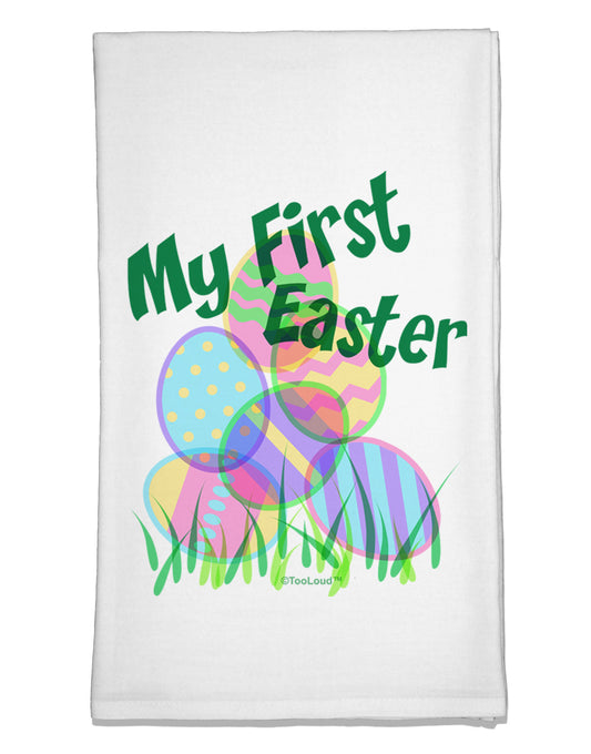 My First Easter Gel Look Print Flour Sack Dish Towel-Flour Sack Dish Towel-TooLoud-White-Davson Sales