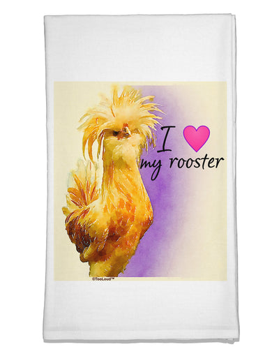 I Heart My Rooster Flour Sack Dish Towel-Flour Sack Dish Towel-TooLoud-Davson Sales