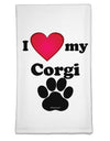 I Heart My Corgi Flour Sack Dish Towel by TooLoud-Flour Sack Dish Towel-TooLoud-White-Davson Sales