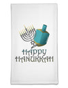 Blue & Silver Happy Hanukkah Flour Sack Dish Towels-Flour Sack Dish Towel-TooLoud-White-Davson Sales