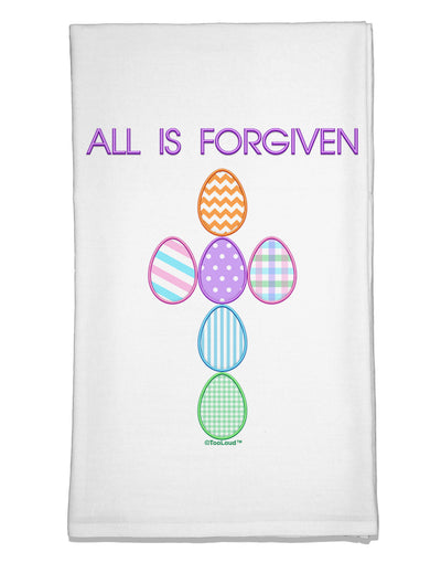 All is forgiven Cross Faux Applique Flour Sack Dish Towel-Flour Sack Dish Towel-TooLoud-White-Davson Sales