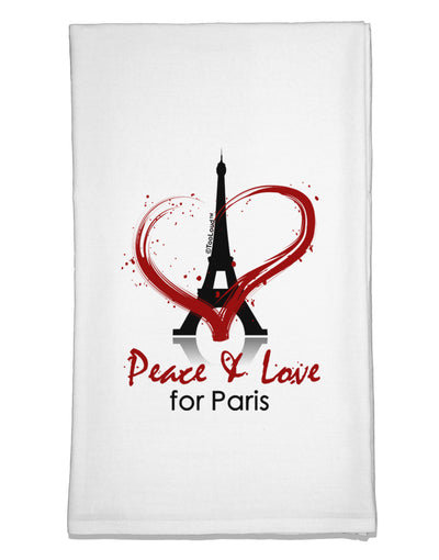 Peace & Love For Paris Flour Sack Dish Towels-Flour Sack Dish Towel-TooLoud-White-Davson Sales