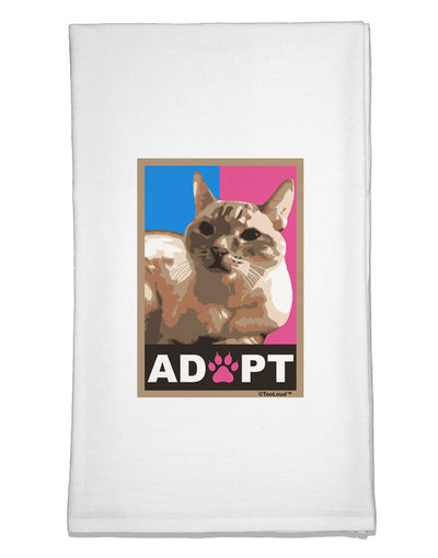 Adopt Cute Kitty Cat Adoption Flour Sack Dish Towel-Flour Sack Dish Towel-TooLoud-White-Davson Sales