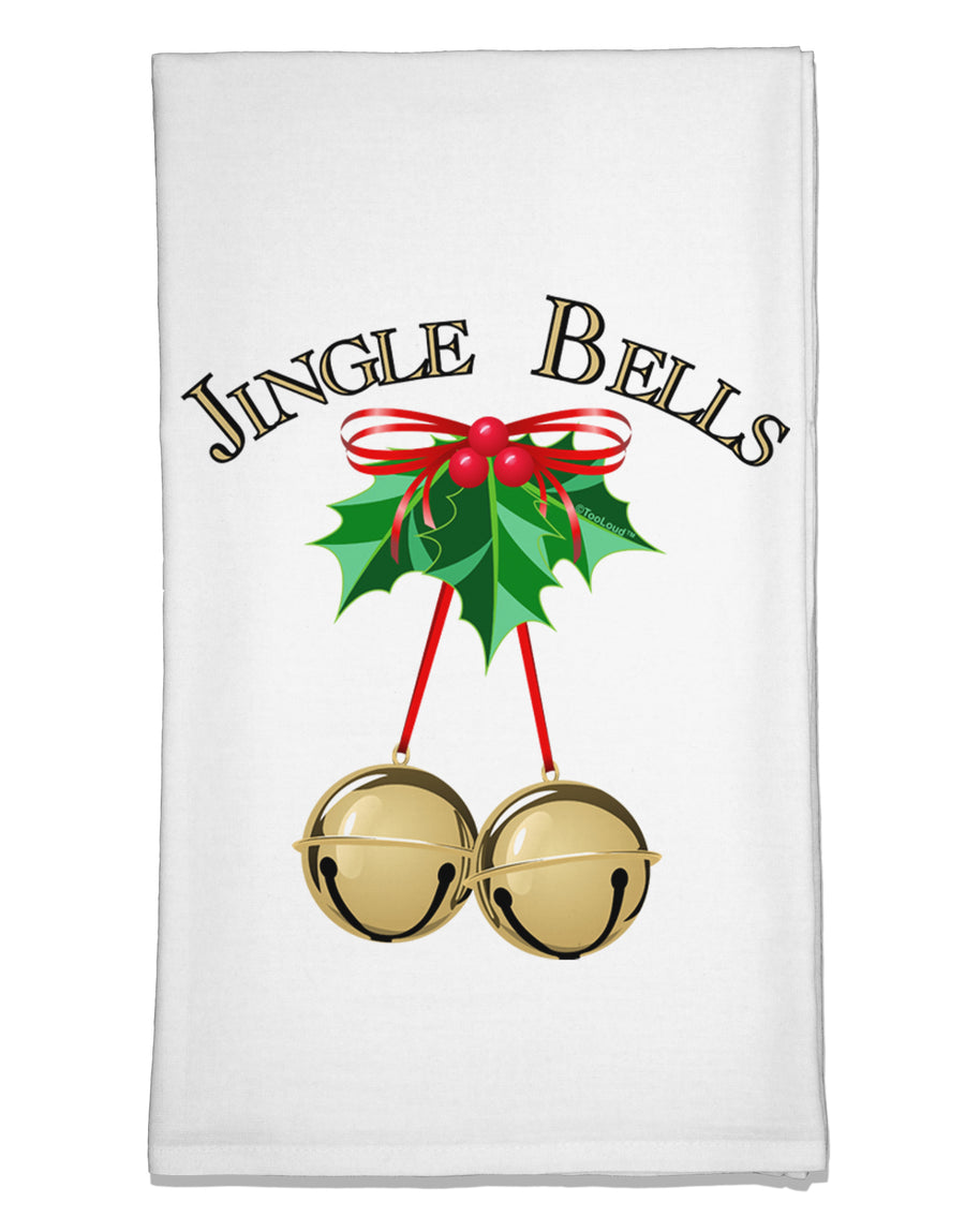 Jingle Bells Flour Sack Dish Towels by TooLoud-TooLoud-White-Davson Sales