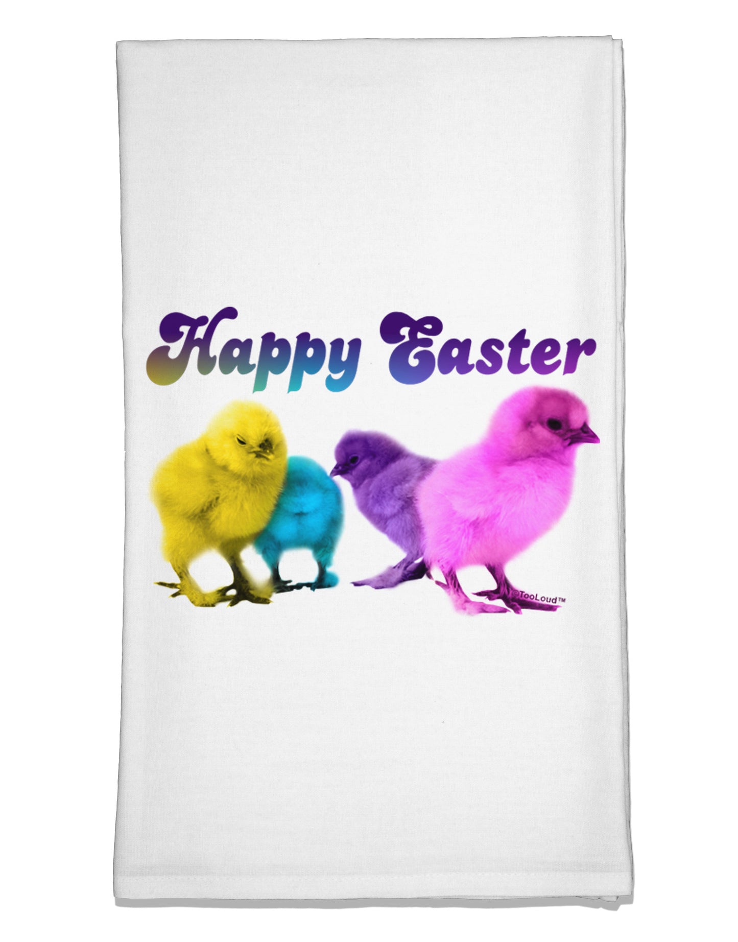 Happy Easter Peepers Flour Sack Dish Towel-Flour Sack Dish Towel-TooLoud-Davson Sales