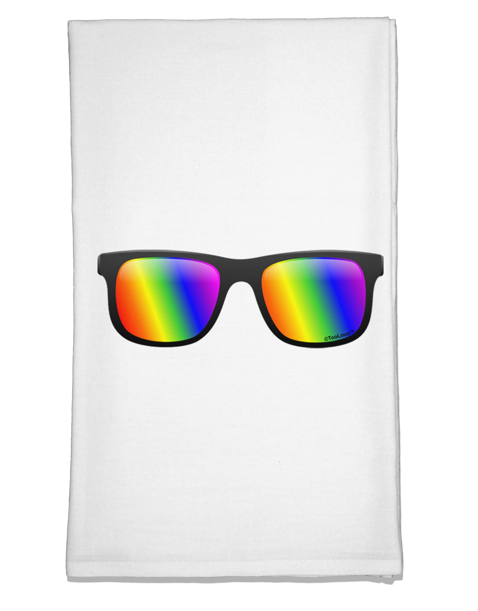 Pride Rainbow Lenses Flour Sack Dish Towel by TooLoud-Flour Sack Dish Towel-TooLoud-White-Davson Sales