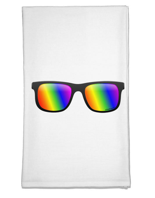 Pride Rainbow Lenses Flour Sack Dish Towel by TooLoud-Flour Sack Dish Towel-TooLoud-White-Davson Sales