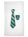TooLoud Wizard Tie Green and Silver Flour Sack Dish Towel-Flour Sack Dish Towel-TooLoud-White-Davson Sales