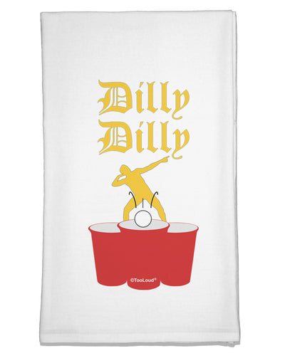 Dilly Dilly Funny Beer Flour Sack Dish Towel by TooLoud-Flour Sack Dish Towel-TooLoud-White-Davson Sales