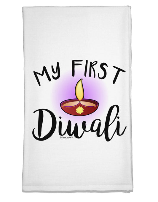 My First Diwali Flour Sack Dish Towel by TooLoud-Flour Sack Dish Towel-TooLoud-White-Davson Sales