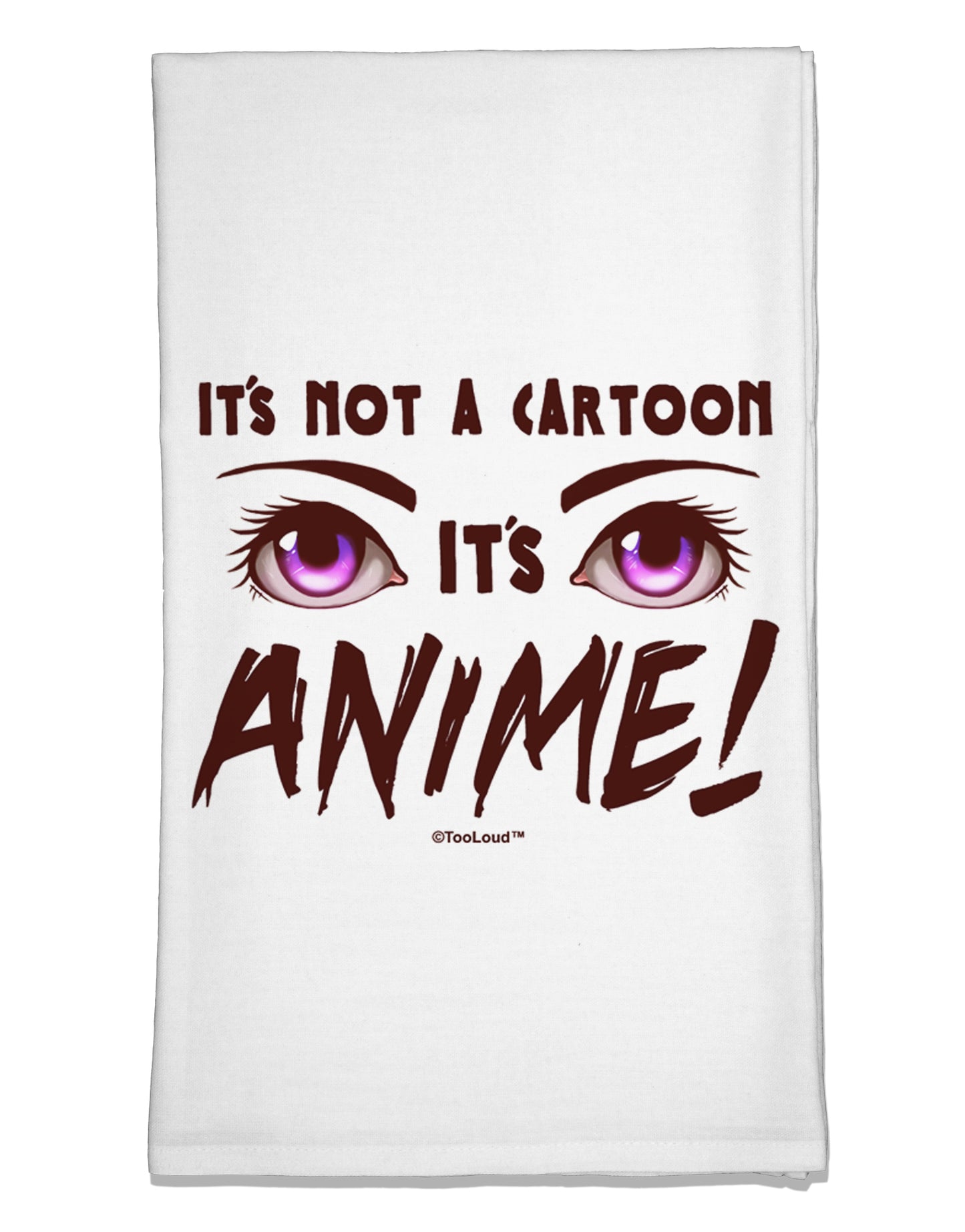 Not A Cartoon Eyes Magenta Flour Sack Dish Towel by TooLoud-Flour Sack Dish Towel-TooLoud-White-Davson Sales