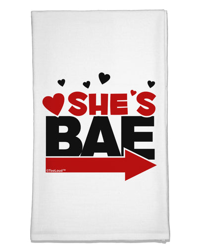 She's BAE - Right Arrow Flour Sack Dish Towels-Flour Sack Dish Towel-TooLoud-White-Davson Sales
