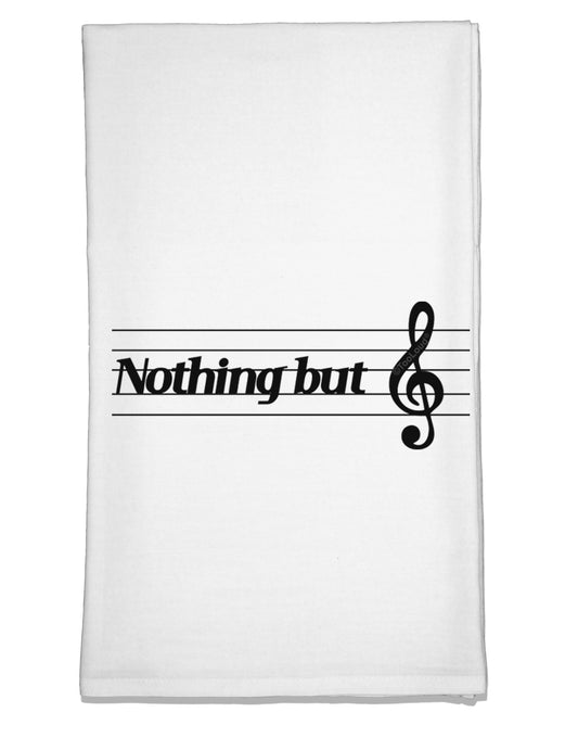 Nothing But Treble Music Pun Flour Sack Dish Towel by TooLoud-Flour Sack Dish Towel-TooLoud-White-Davson Sales