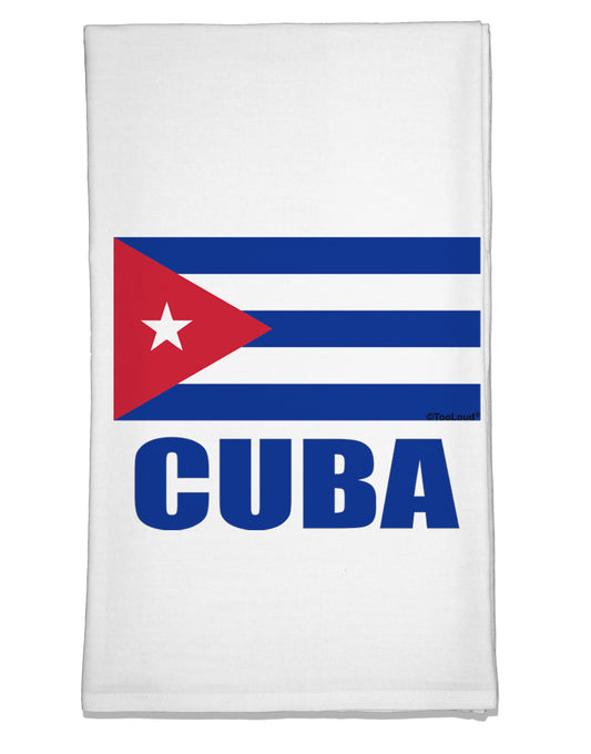 Cuba Flag Cuban Pride Flour Sack Dish Towel by TooLoud-Flour Sack Dish Towel-TooLoud-White-Davson Sales