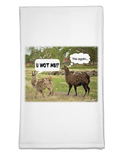 Angry Standing Llamas Flour Sack Dish Towel by TooLoud-Flour Sack Dish Towel-TooLoud-White-Davson Sales