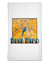 Blue Bird In Yellow Text Flour Sack Dish Towels-Flour Sack Dish Towel-TooLoud-White-Davson Sales